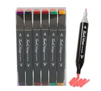 Quick Drying Pen for Mark - 12-Pack Double Tip Marker Pen, Quick Dry Ink, Multi-Color Permanent School Office Art, Drawing Writing Supplies, Fade Resistant Pens Students Adults | with Ink Art and