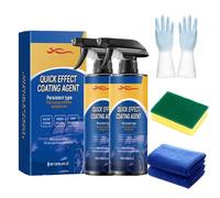 Quick Effect Coating Agent,2025 New 3 in 1 Multi-Functional Quick Effect Coating Agent,Oil Film Emulsion Glass Restore Car Shine and Long-Lasting Protection (2 pezzi)