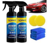 Quick Effect Coating Agent, Car Coating Spray, Multi-functional Spray Protettivo Rapido per Auto Avanzato, Avanzato per Rivestimento Rapido per Auto, Lavaggio Senza Acqua (2 Pcs)