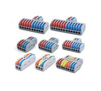 Quick Electrical Connectors Compact Push-in Conductor SPL Splitter Wiring Cable Connector Butt Terminal Block AWG28-12 Control switch(SPL-82 5PCS)