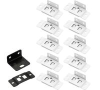 Quick Fitting Furniture Joint Bracket, Metal Corner Brace with Screws (White)