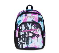 Seven Zaino Scuola Dual Detach, Azzurro Fucsia, Doppio Scomparto da 32 L, Con Tasca PC, Tasca Borraccia, Tasca Con Organizer e Scomparto Staccabile, Scuola Media e Superiore, Zaino Ragazza