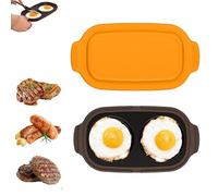 Quick-Heat Microwave Egg Cooker|Poacher|Fryer, Multi-use Microwave Egg for Breakfast Sandwiches, Dishwasher-Safe, Save Time, Portable for Home, Travel, Gifts (Orange)