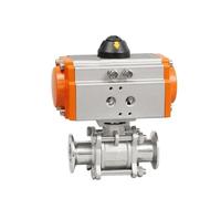 Quick Install Pneumatic Ball Valve Switch 304 Stainless Steel Clamp Type Quick-Connect Chuck Direct Double Acting Q611F-16P(1-1/4")