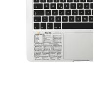 Quick Last One - Adesivo per Scorciatoie da Tastiera per Mac - Shortcut Sticker - Aumenta la tua produttività con le scorciatoie essenziali (Trasparente - Scritte nere, 5)