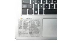 Quick Last One - Adesivo per Scorciatoie da Tastiera per Windows - Shortcut Sticker - Aumenta la tua produttività con le scorciatoie essenziali (Trasparente - Scritte nere, 5)