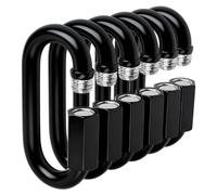 Quick Link - Ekunbuy - Connettore a catena resistente, con clip ovali con chiusura a vite, rivestimento antiruggine per elettroforesi per uso esterno e interno in campeggio, amache, palestra (M6 (6 cm