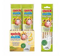 Quick Milk Banana Espositore Con 100 Cannucce, Senza Glutine