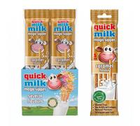 Quick Milk Caramello Espositore Con 100 Cannucce, Senza Glutine