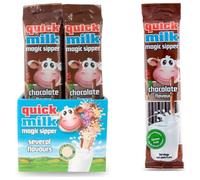 Quick Milk Espositore 20 Cannucce - A Scelta tra Cioccolato Fragola e Vaniglia