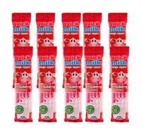 Quick Milk magic sipper - Set da 10 confezioni - 50 cannucce da scegliere - Cannuccia gusto fragola, cioccolato