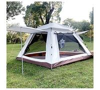 Quick Pitch Tent 4 People Double Doors And Four Windows,Waterproof Pop Up Tents Camping Stable And Practical Family Camping Tent Ideal for Camping in The Garden