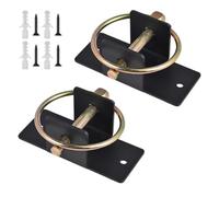 Quick-Release Bucket Hooks, Heavy Duty Steel Buckets Holder Set, Feed Holder Hanger With Pin | Locking Pin Bucket Hanger | For Stall Stable Barn Fence Kennel Tractor Horse Livestock