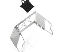 Quick Setup Stand Portatile Pieghevole Antivento Acciaio Inox 304 con 5 Altezze Regolabili Portatile