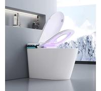 quick.simple.easy. SEQ WC intelligente con apertura automatica, schermo digitale, telecomando, luce infrarossa, asciugatura all'aria, sedile riscaldato, scudo in schiuma, ugello autopulente,