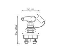 Quick Staccabatteria barca 200A CROMATO Modello S20C con chiave estraibil