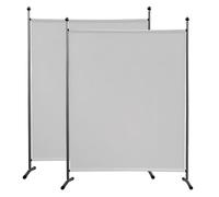 QUICK STAR 2 Pezzi Paravento da Giardino 150 x 190 cm Divisorio in Tessuto Protezione della Privacy Bianca