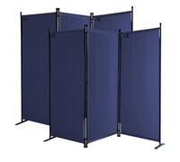 QUICK STAR 2 Pezzi Paravento da Giardino 170 x 165 cm 3 parti pieghevole Divisorio in Tessuto Balcone Protezione della Privacy Blu