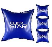 QUICK STAR 4 cuscini per piscina rettangolari, 120 x 120 cm, blu, 4 corde e valvola di sicurezza, 2 set di riparazioni, PVC 0,44 mm, cuscino invernale per piscina con doppia cucitura, cuscino ad aria