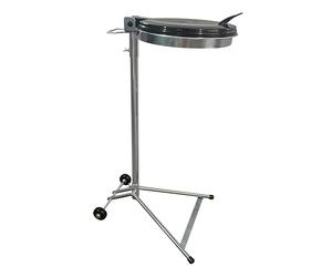 QUICK STAR Bidone per sacchi della spazzatura con coperchio e 2 rotoli di metallo - 120 l - Supporto stabile per sacchi della spazzatura - Acciaio zincato - Giallo 120L - Portatile