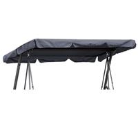 QUICK STAR Copertura Dondolo 3 Posti 210 x 145 cm Grigio Impermeabile | Tettuccio per Altalena da Giardino | Telo Ricambio Universale | Tetto UV 50