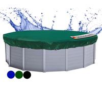 QUICK STAR Copertura Invernale per Piscina Rotonda 180g / m² per Dimensioni Piscina 550-600 cm Dimensioni Tela Cerata ø 680 cm Verde