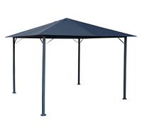 Quick-Star - Gazebo da Giardino, in Metallo, Modello Nizza, 3 x 3 m, Colore: Grigio Anticato