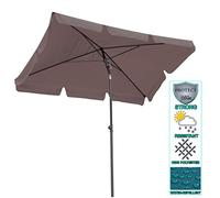 QUICK STAR - Ombrellone da Balcone, 2 x 1,25 m, Rettangolare, Pieghevole, Tortora
