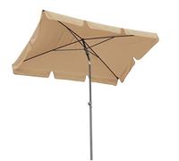 QUICK STAR - Ombrellone da Balcone, Rettangolare, Pieghevole, 2 x 1,25 m, Colore: Sabbia