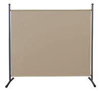 QUICK STAR Paravento da Giardino 180 x 178 cm Divisorio in Tessuto Balcone Protezione della Privacy Beige