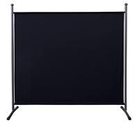 QUICK STAR Paravento da Giardino 180 x 178 cm Divisorio in Tessuto Protezione della Privacy Nero