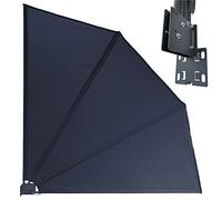 Quick Star - Paravento per Balcone, 115 x 115 cm, in Tessuto, Grigio