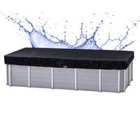 QUICK STAR Solar - Telo di copertura per piscina, rettangolare, 660 x 360 cm, nero, 200 g/m² PE