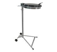 QUICK STAR Supporto per sacchetti della spazzatura con coperchio e 2 ruote, in metallo, 120 litri, stabile supporto per sacchetti della spazzatura, in acciaio zincato, per sacco giallo da 120 l