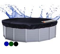 QUICK STAR Telone di copertura rotondo per piscine da 650-720 cm, diametro 780 cm, colore nero, per piscina estiva e invernale, 200 g/m², in polietilene, doppio rivestimento, resistente ai raggi UV
