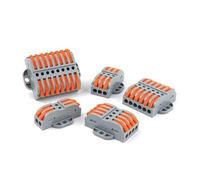 Quick Wire Cable Connectors with Fix Hole Compact Wiring Terminal Block for Home Docking Electrical Connection Control Switch (22G-2 10PCS)