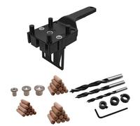 Quick Wood Doweling Jig Handheld Pocket Hole Jig Systems 6/8/10mm Drill Bit Hole Puncher per Carpenteria Tasselli per la lavorazione del legno