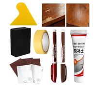 Quick Wood Repair, Touchup Marker Set, Wood Filler with Easy Apply, Scratch Cover Repair System, Household Tools with Natural Blend, Plank Maintenance for Indoor Outdoor
