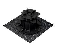 QUICK2FIX® 48 pezzi di cuscinetti per terrazze (cuscinetti in gomma 195 x 195 x 3,0 mm) per una costruzione stabile del terrazzo. Made in Germany