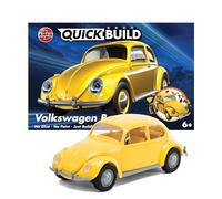 Quickbuild- Costruzione Rapida VW Beetle Volkswagen Veicoli Giocattolo Modello, Colore Giallo, J6023