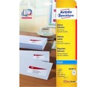 QuickDry white labels for Avery addresses - 63.5x38.1 mm - 21 et/ff - J8160-25 (