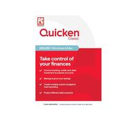 Quicken Classic Deluxe, Software di finanza personale - Prendi il controllo delle tue finanze - Abbonamento 1 anno (Windows/Mac) [Key Card]
