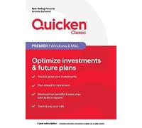 Quicken Classic Premier, Personal Finance Software - Optimize investments & future plans - 1 Year Subscription (Windows/Mac) [Key Card]