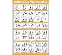 QUICKFIT Palace Learning Poster per allenamento con sacco di sabbia, laminato - Tabella di allenamento sacco di sabbia - 45,7 x 61 cm