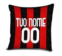 quickgadget Idea Arredo Casa Regalo Cuscino Sport Calcio personalizzato con nome e numero per tifoso Milan 2021