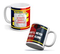 quickgadget Idea Arredo Casa regalo Tazza Sport in ceramica sport per tifoso calcio Genoa, personalizzato con FOTO + Nome e Numero