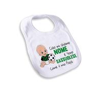 quickgadget Idea Regalo Bavaglio Bavetta Neonato per Tifoso Sassuolo - Personalizzato con Nome - Ciao Mi chiamo..e Sono..Come Il Mio papà