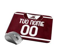 quickgadget Idea Regalo Tappetino Mouse Pad per Tifoso Torino - Personalizzato con Nome e Numero - Perfetto per Ufficio e Gaming