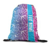 quickgadget Sacca Zaino Ginnastica Artistica Ritmica Personalizzata con Nome - Sacca Palestra a Cordoncino in Poliestere 35x54 cm, Lavabile 40°C, Idea Regalo Ginnastica (2K26-005)