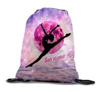 quickgadget Sacca Zaino Ginnastica Artistica Ritmica Personalizzata con Nome - Sacca Palestra a Cordoncino in Poliestere 35x54 cm, Lavabile 40°C, Idea Regalo Ginnastica (2K26-003)